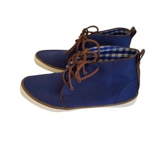 Kenneth Cole Reaction Blue High Top Canvas Shoes